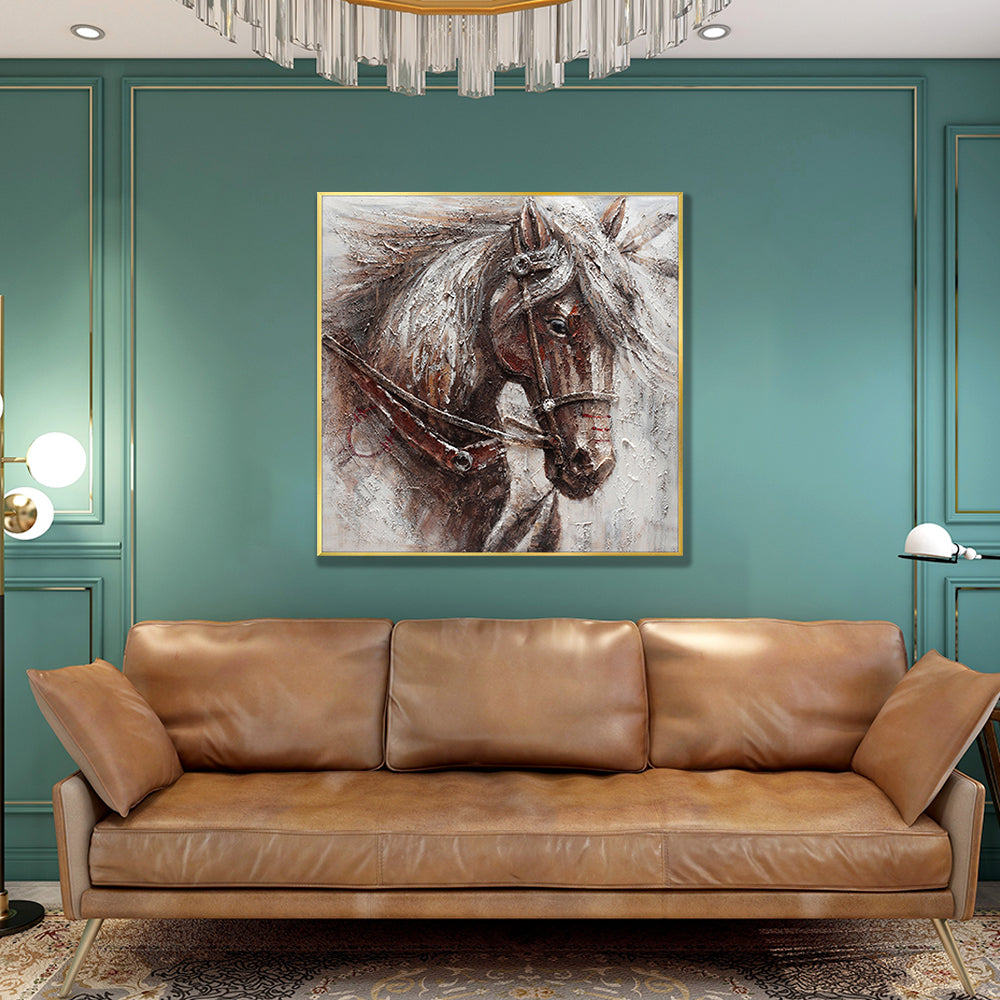 Contemporary Horse Oil Painting Canvas Wall Art