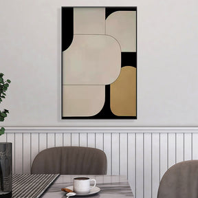 Contemporary Minimalist Geometric Abstract Framed Wall Art