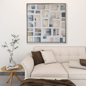 Modern Keystone Framed Hand Painted Wall Art