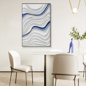 Contemporary Minimalist Abstract Geometric Wavy Wall Art