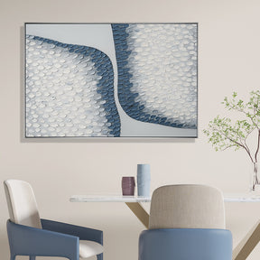 Abstract Blue And White Hand Painted Canvas Wall Art