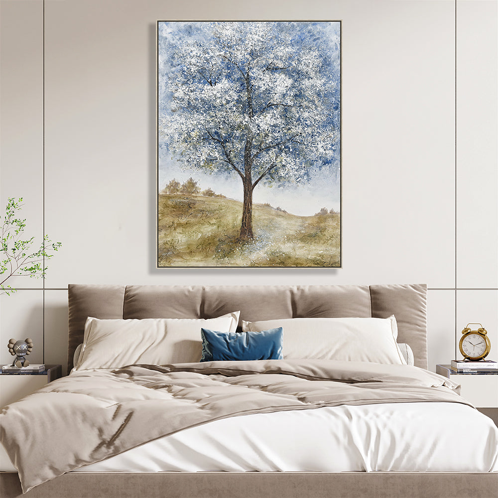 Blue Tree Hand Painted Oil Painting Wall Art