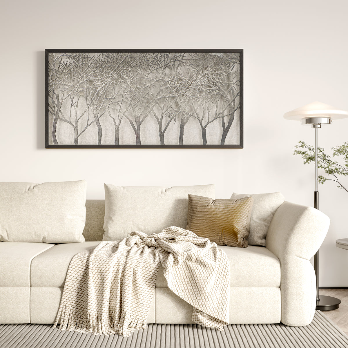 Gloomy Forest Shadow Box Glass Frame Wall Art