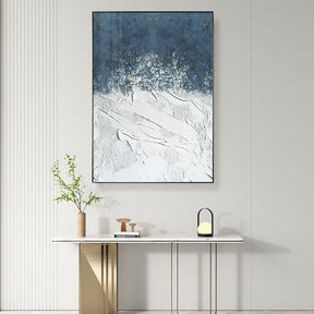 Contemporary Style Abstract Wavy Texture Framed Wall Art