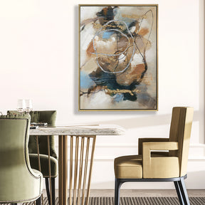 Modern Whirlwind Framed Hand-painted Wall Art