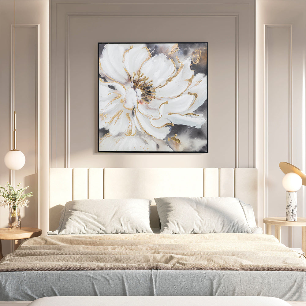 Traditional Hand-Painted Oil Painting Petals Framed Wall Art