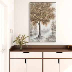 Brown Trees Hand Painted Oil Painting Canvas Wall Art