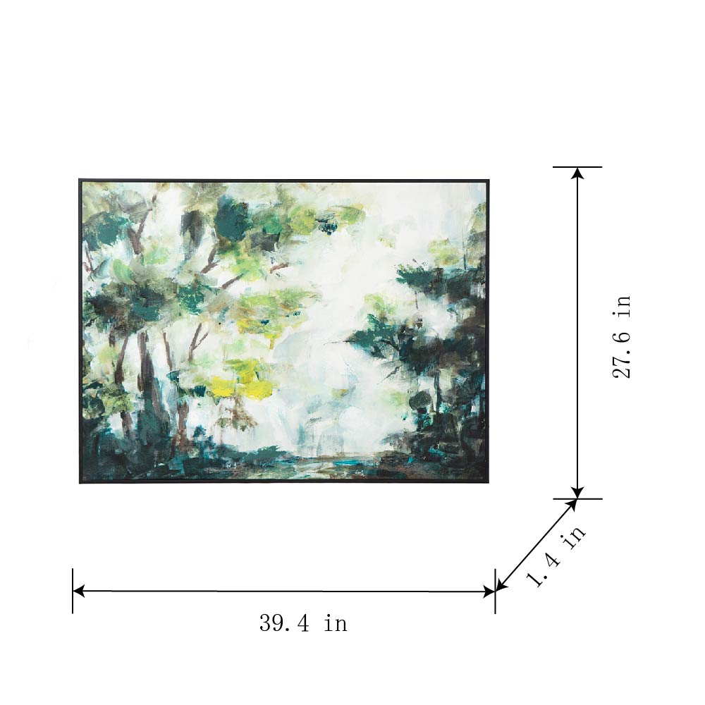 Contemporary The Edward Forest Landscape Watercolor Wall Art