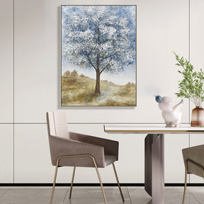 Blue Tree Hand Painted Oil Painting Wall Art