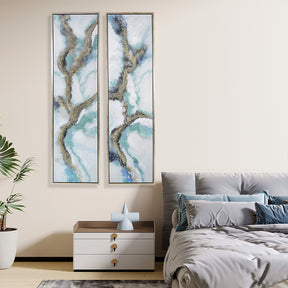 S/2 Blue And White Clouds Patterns Wall Art