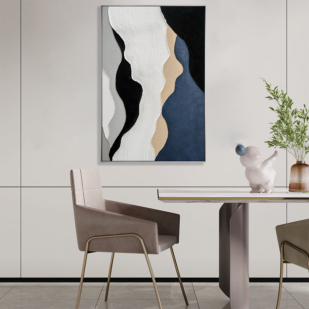 Hand Painted Abstract Strokes And Lines Wall Art