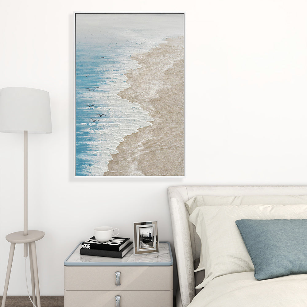 Sunny Beach Hand Painted Canvas Wall Art