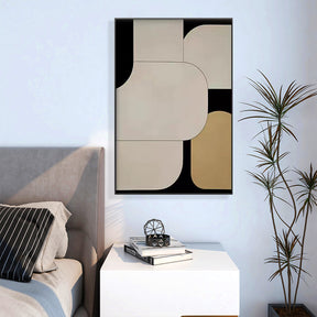 Contemporary Minimalist Geometric Abstract Framed Wall Art