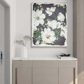 Vintage Magnolia Blooms Canvas Print Mural