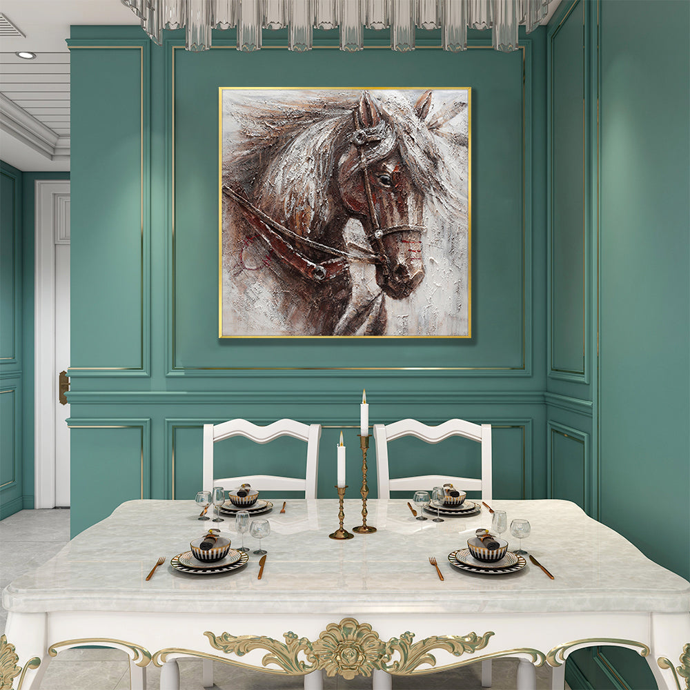 Contemporary Horse Oil Painting Canvas Wall Art