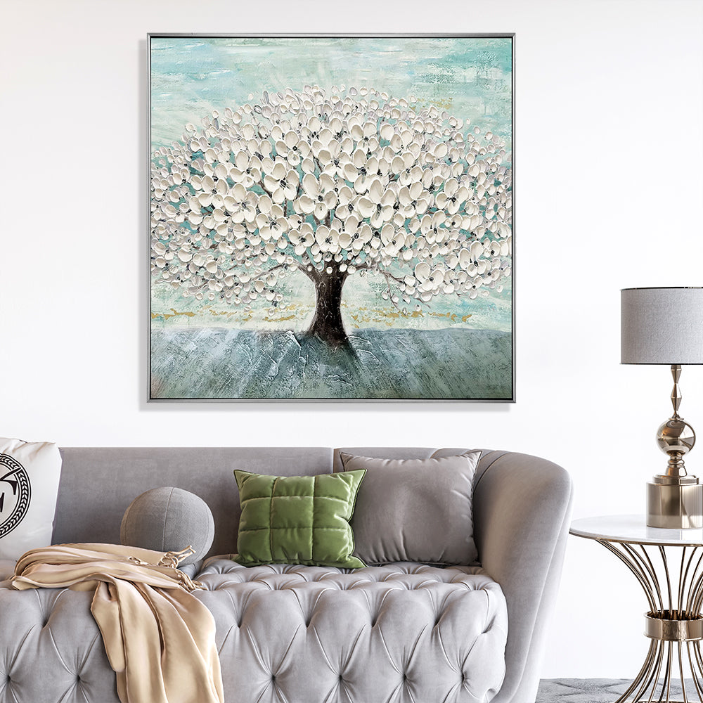 Blooming Tree Hand Painted Canvas Wall Art