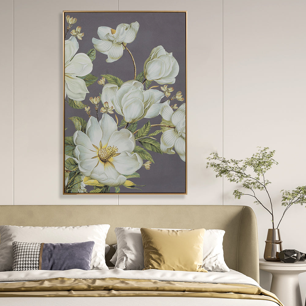 Lush and Elegant Floral Print Features Wall Art