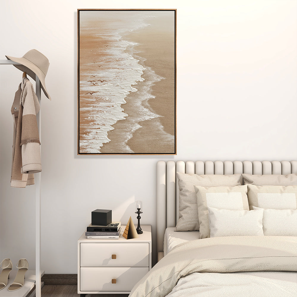 Sunny Beach Hand Painted Canvas Wall Art