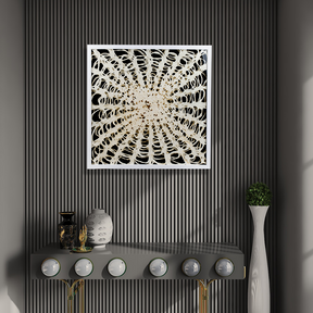 White And Black Spider Web Cutout Wall Art