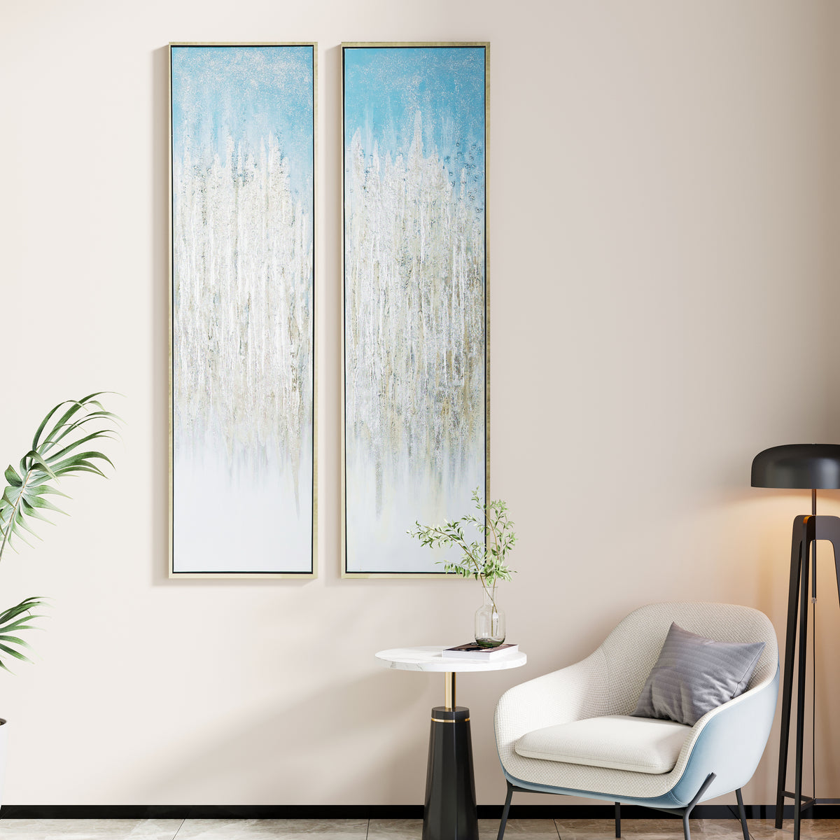 Contemporary S/2 Hand Painted Wall Arts