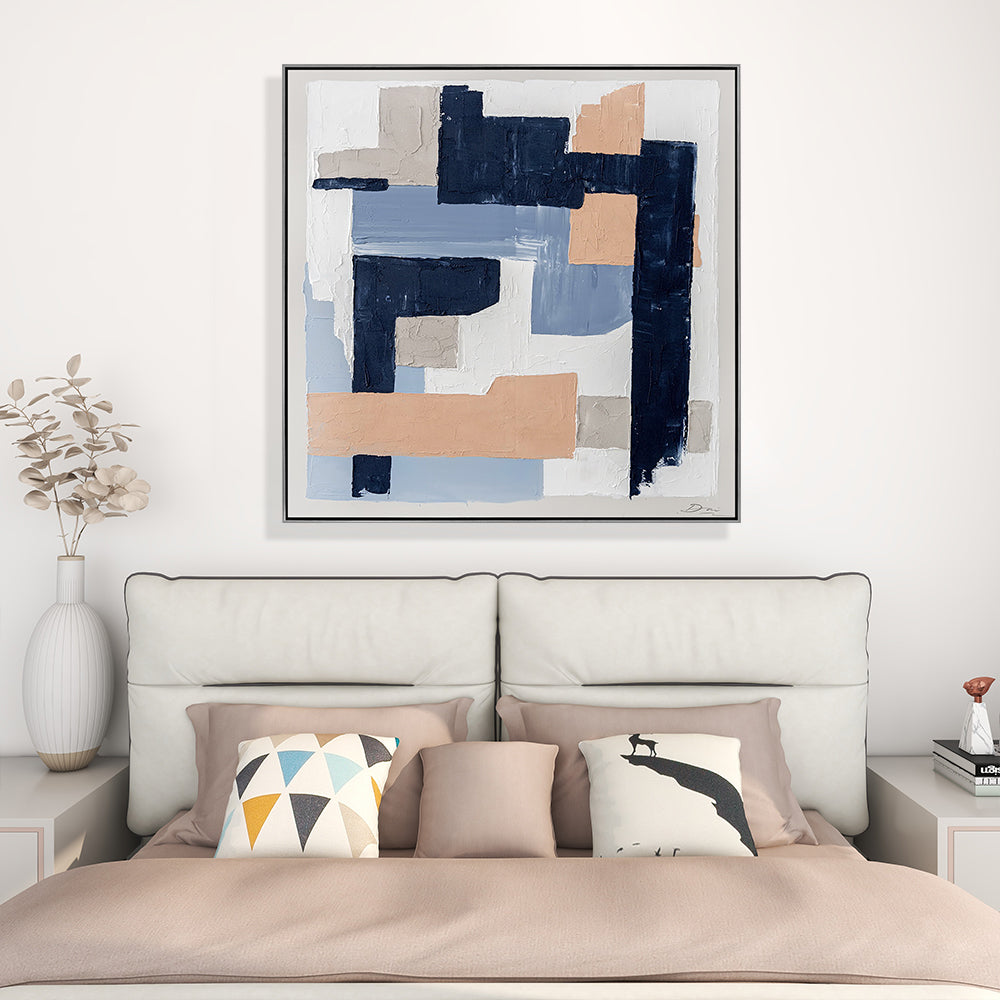 Abstract Linear Combination Hand Painted Wall Art