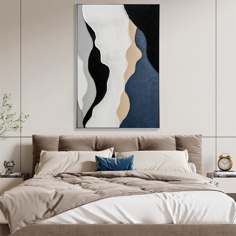 Hand Painted Abstract Strokes And Lines Wall Art