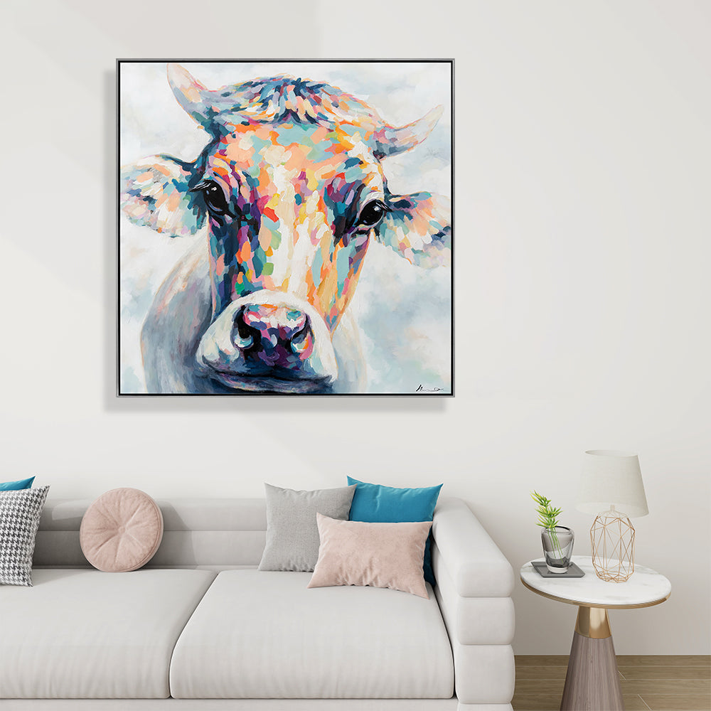 Animal Cow Hand Painted Canvas Wall Art