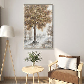 Brown Trees Hand Painted Oil Painting Canvas Wall Art