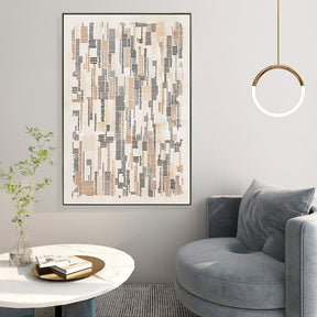 Horizontal And Vertical Texture Half Hand Painted Wall Art