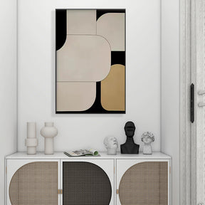 Contemporary Minimalist Geometric Abstract Framed Wall Art