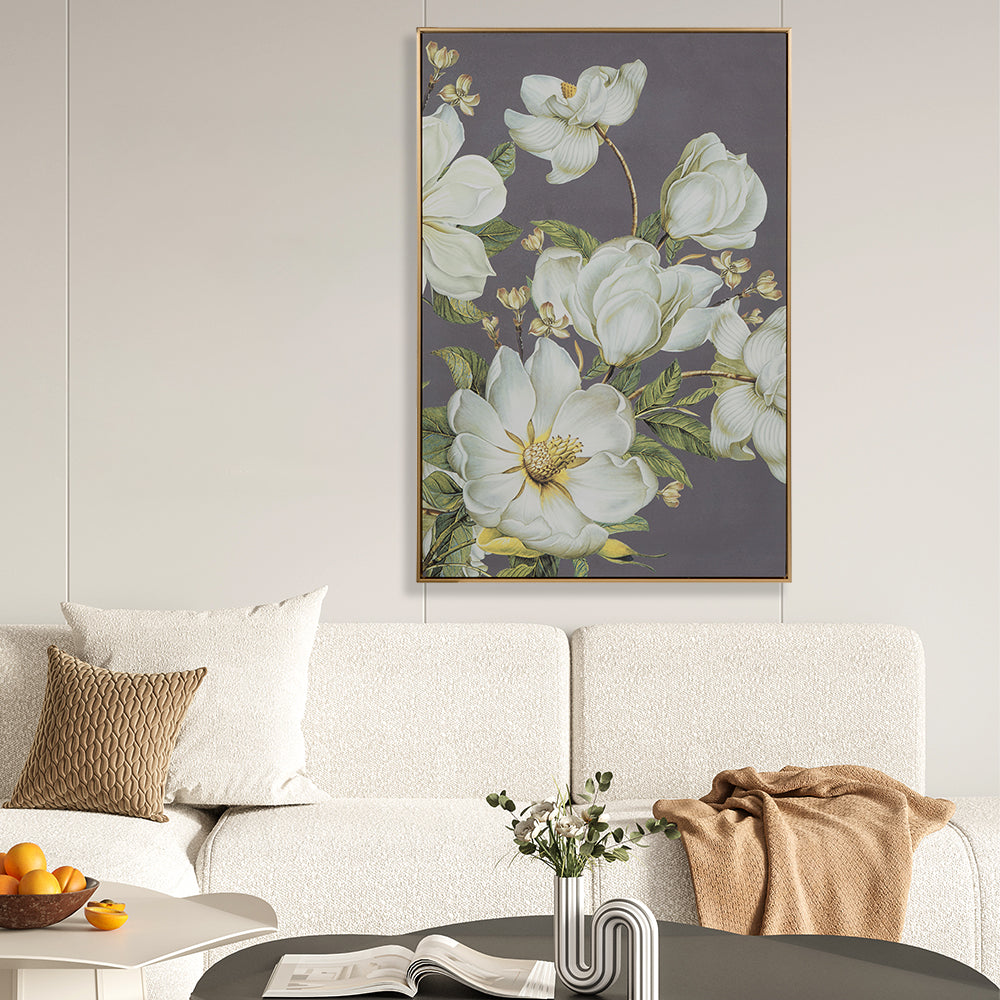 Lush and Elegant Floral Print Features Wall Art