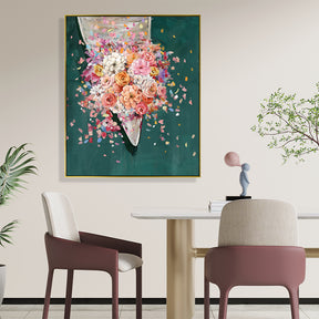 Pink Flowers Hand Painted Oil Painting Canvas Wall Art