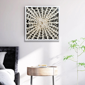 White And Black Spider Web Cutout Wall Art