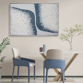 Abstract Blue And White Hand Painted Canvas Wall Art