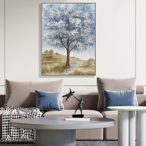 Blue Tree Hand Painted Oil Painting Wall Art