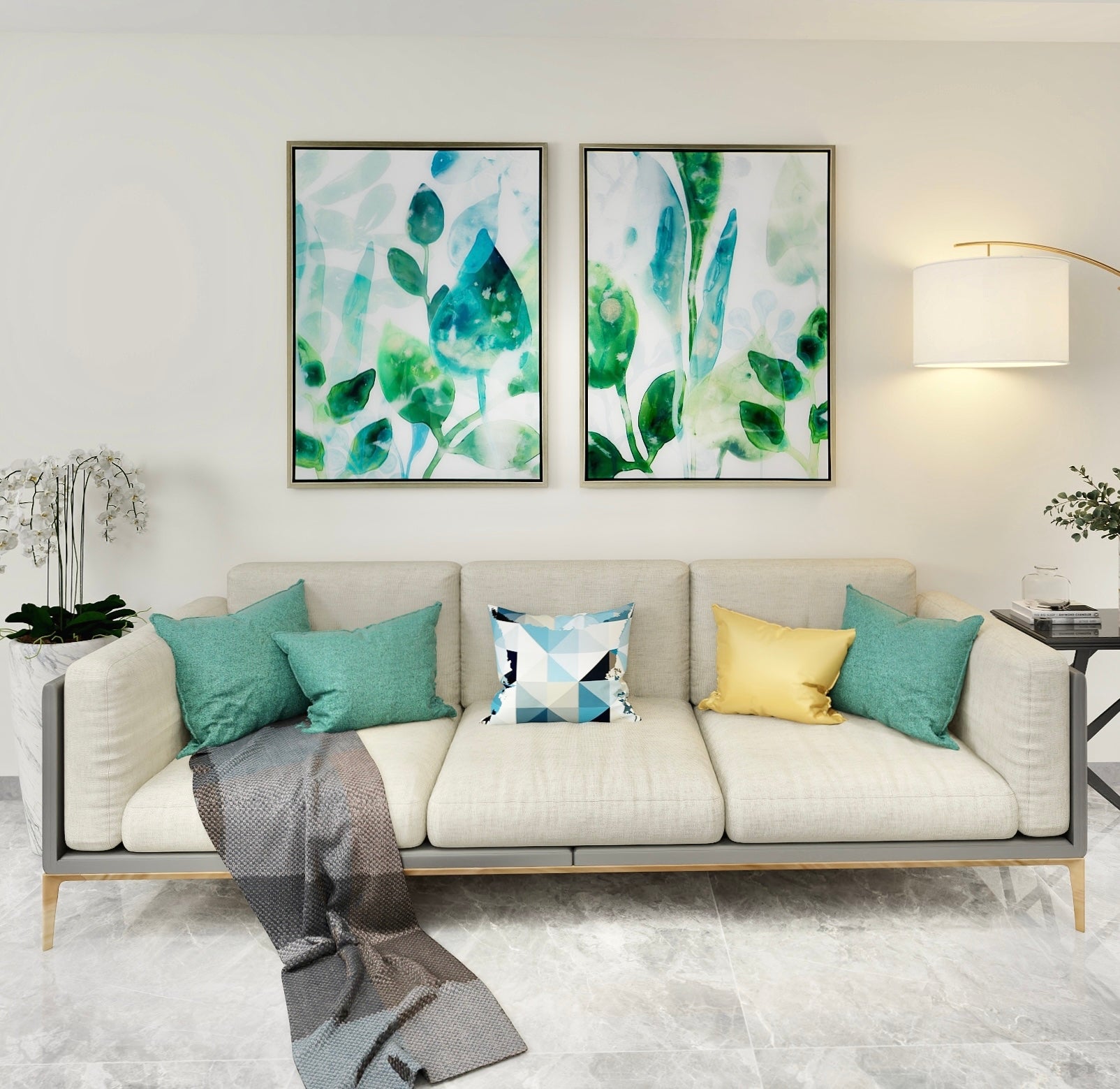 Feature Watercolor Acrylic Printed Wall Art