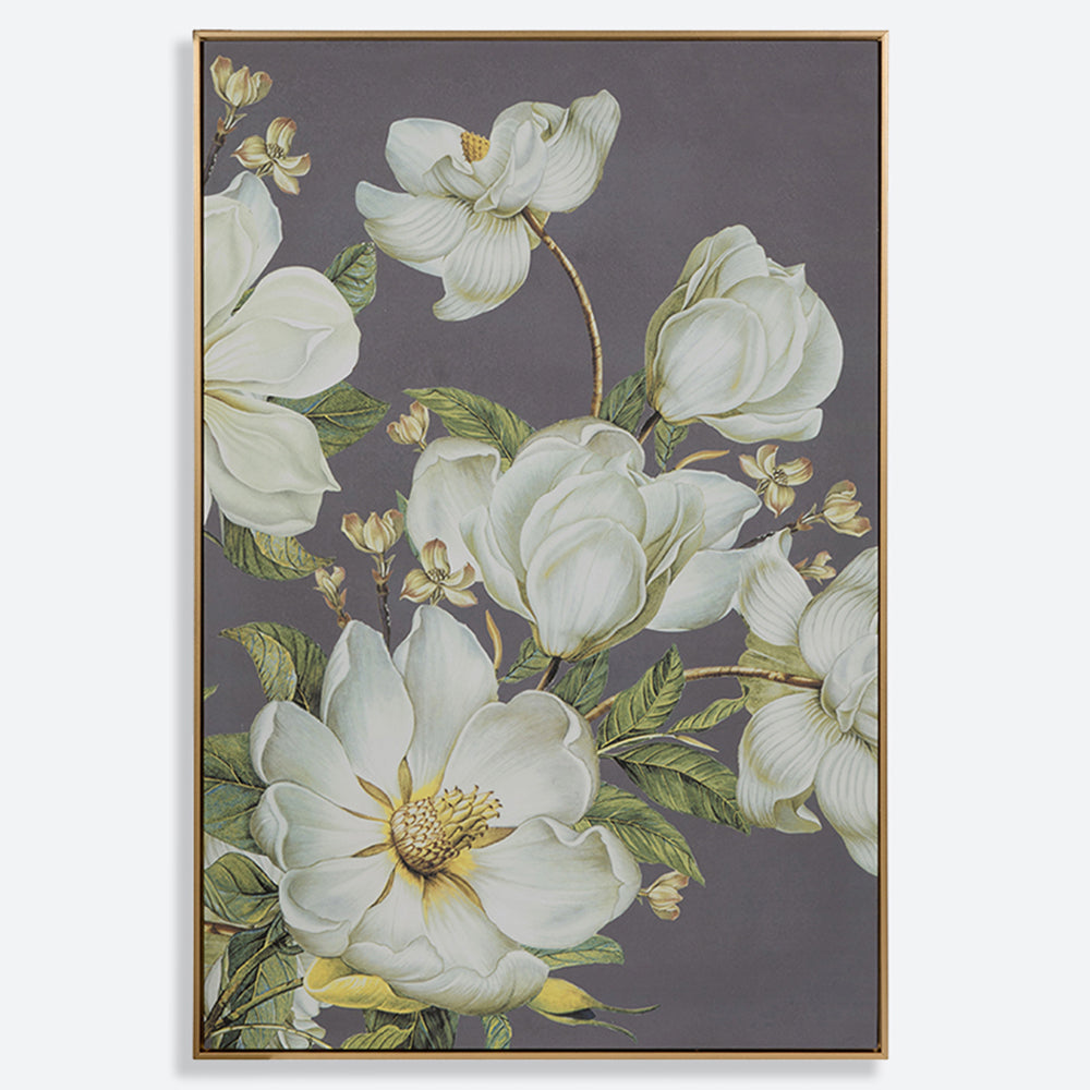 Lush and Elegant Floral Print Features Wall Art