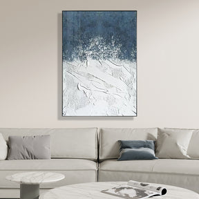 Contemporary Style Abstract Wavy Texture Framed Wall Art