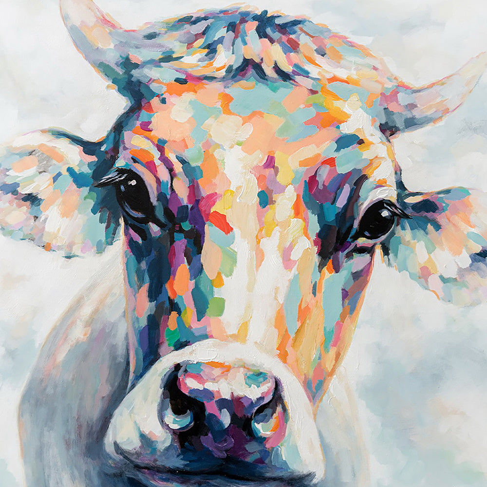 Animal Cow Hand Painted Canvas Wall Art