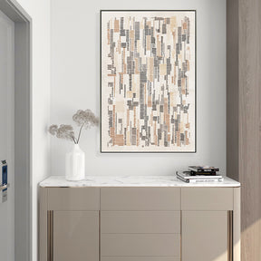 Horizontal And Vertical Texture Half Hand Painted Wall Art