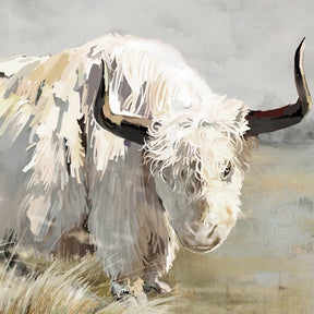 White Goat Half Hand Painted Oil Painting