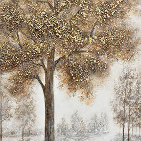 Brown Trees Hand Painted Oil Painting Canvas Wall Art