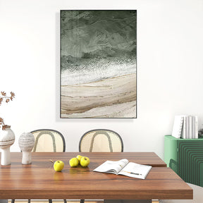 Contemporary Style Abstract Wavy Texture Framed Wall Art