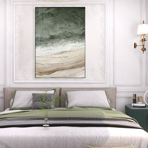 Contemporary Style Abstract Wavy Texture Framed Wall Art