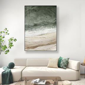 Contemporary Style Abstract Wavy Texture Framed Wall Art