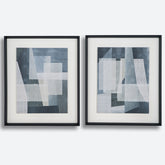 S/2 Abstract Overlapping Geometric Wall Art