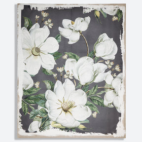 Vintage Magnolia Blooms Canvas Print Mural