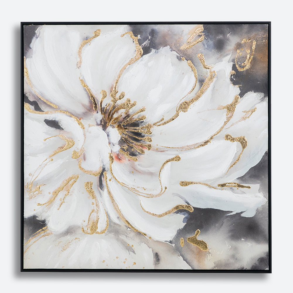 Traditional Hand-Painted Oil Painting Petals Framed Wall Art