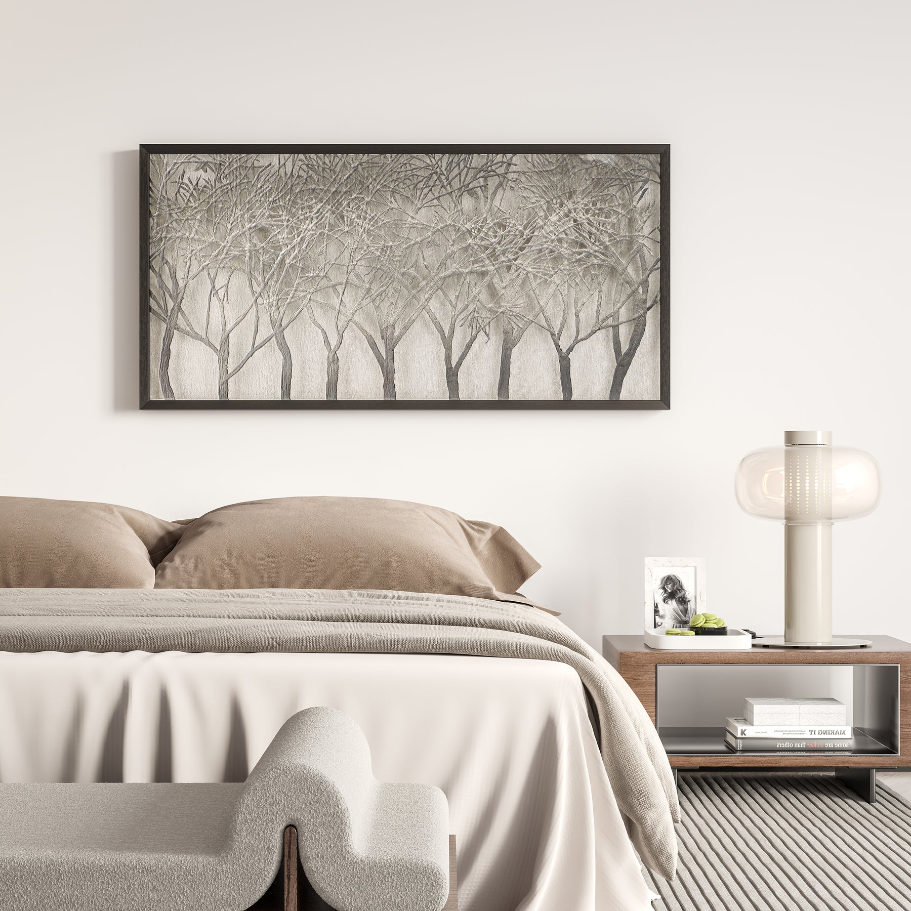 Gloomy Forest Shadow Box Glass Frame Wall Art