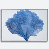 Modern Blue And White Abstract Tree Rectangle Frame Wall Art